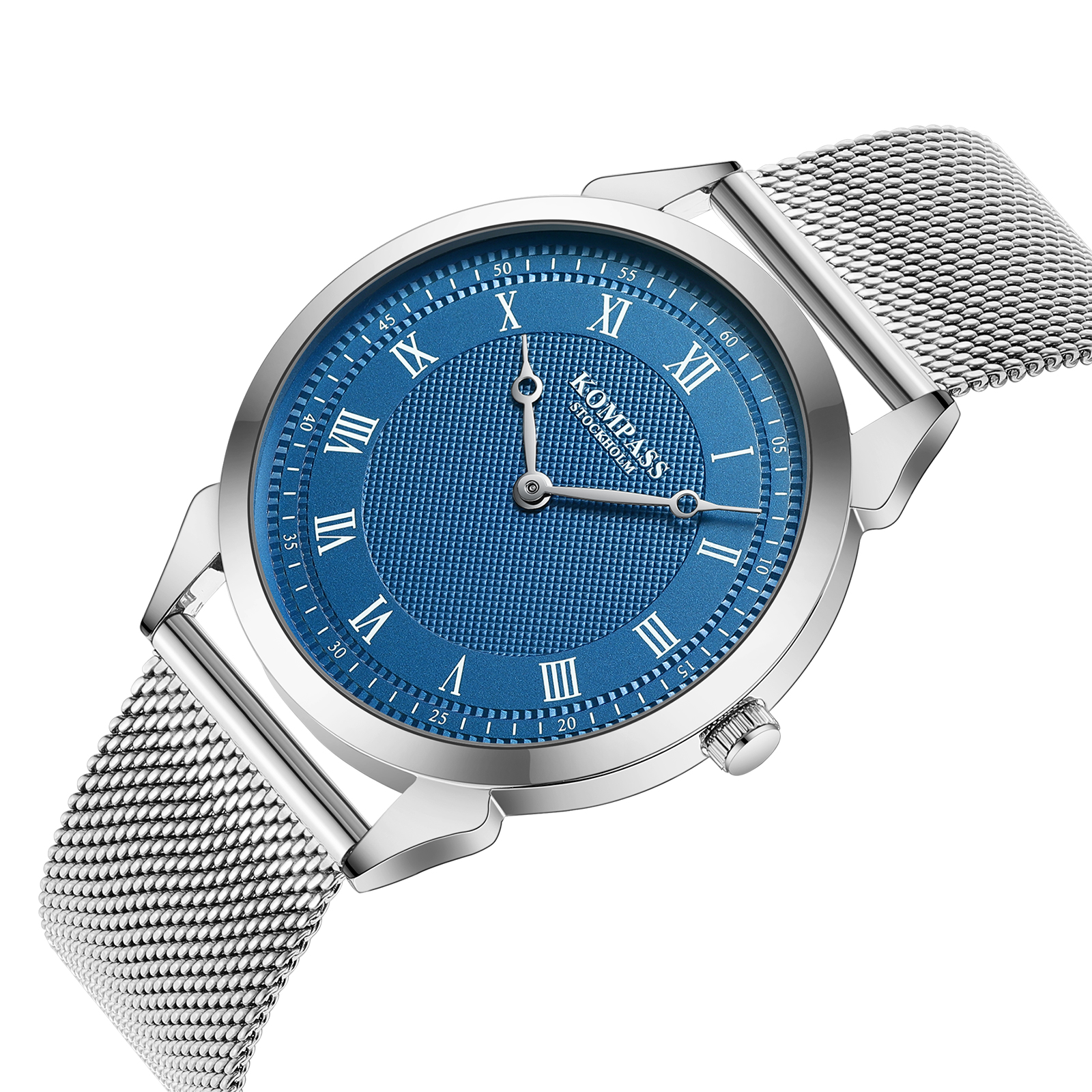 Kompass Élysée Blue Silver Mesh - 3