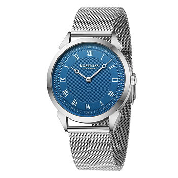 Kompass Élysée Blue Silver Mesh