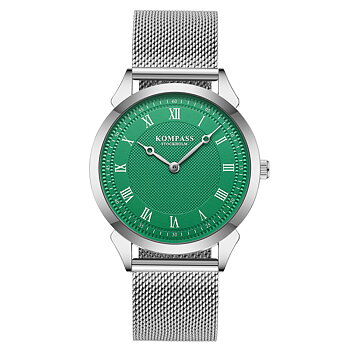 Kompass Élysée Green Silver Mesh
