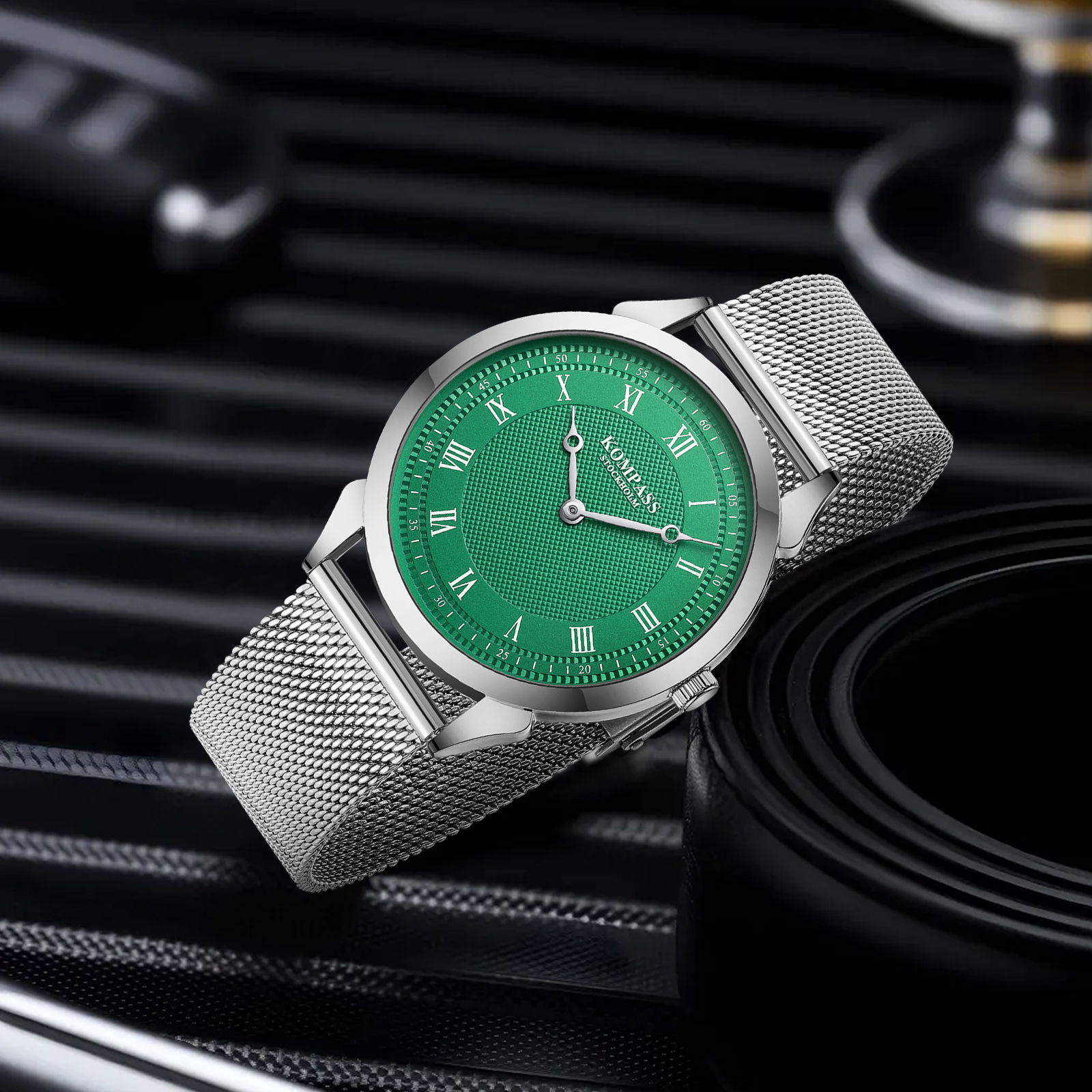Kompass Élysée Green Silver Mesh - 7