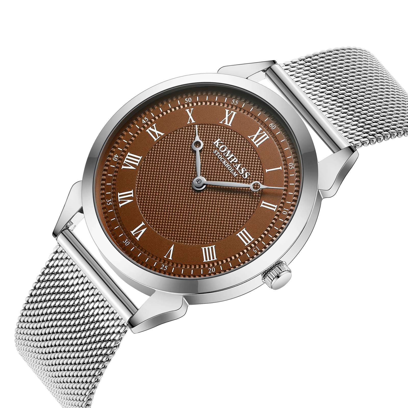 Kompass Élysée Brown Silver Mesh - 3