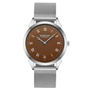 Kompass Élysée Brown Silver Mesh