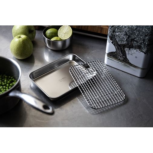 CULIMAT Gastrobleck med galler 18x14x2,5 cm