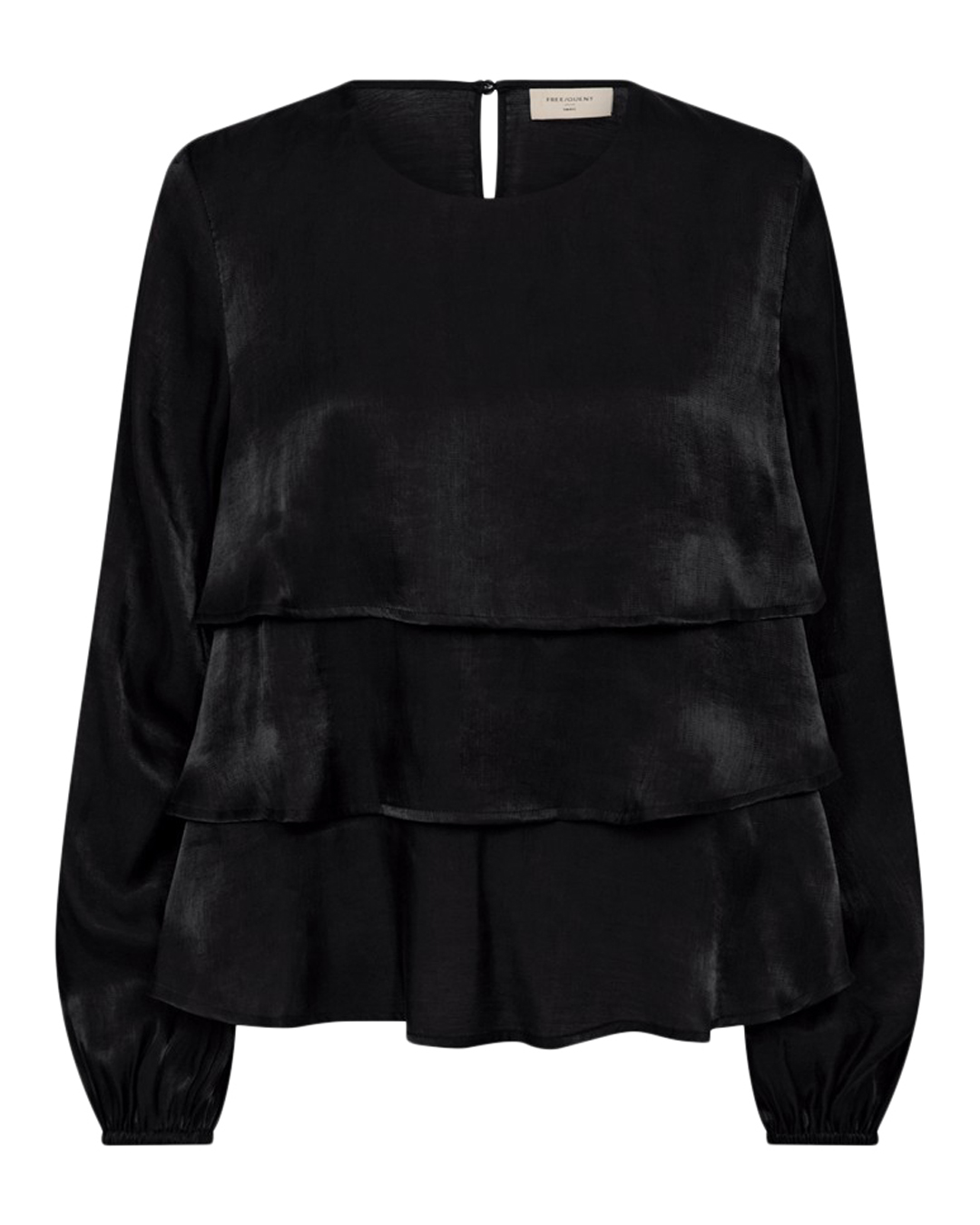 Blus Talia med volanger svart - 3