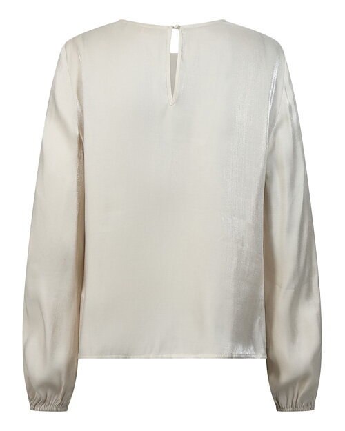 Blus Talia med volanger ljusbeige - 2