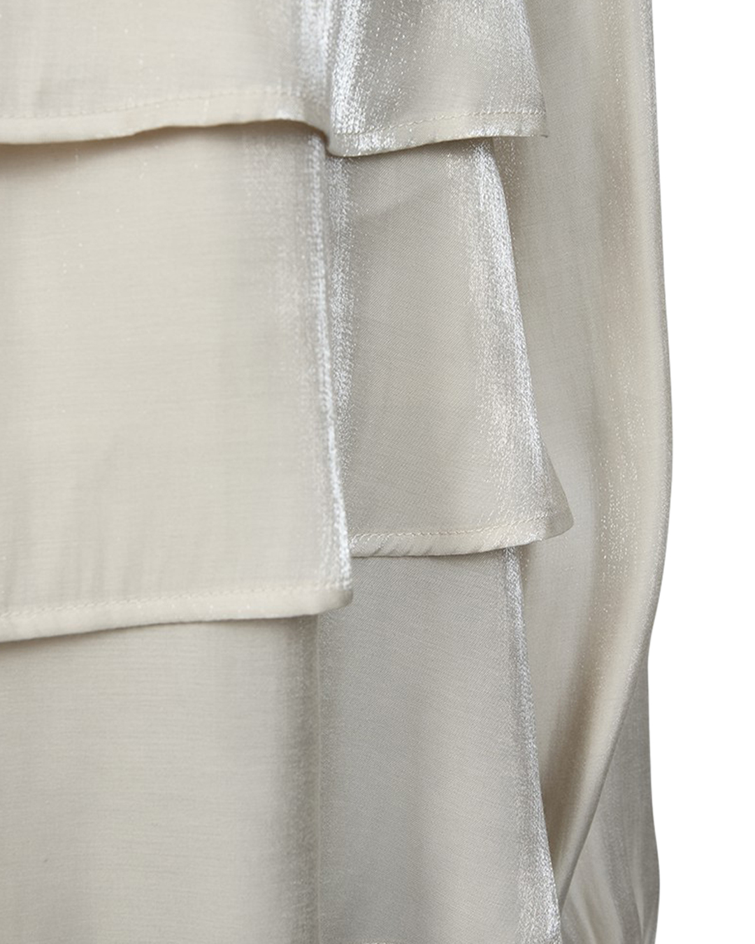 Blus Talia med volanger ljusbeige - 3