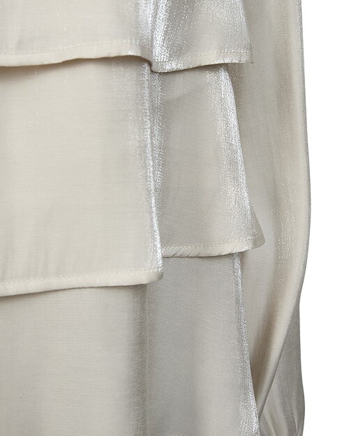 Blus Talia med volanger ljusbeige - 3
