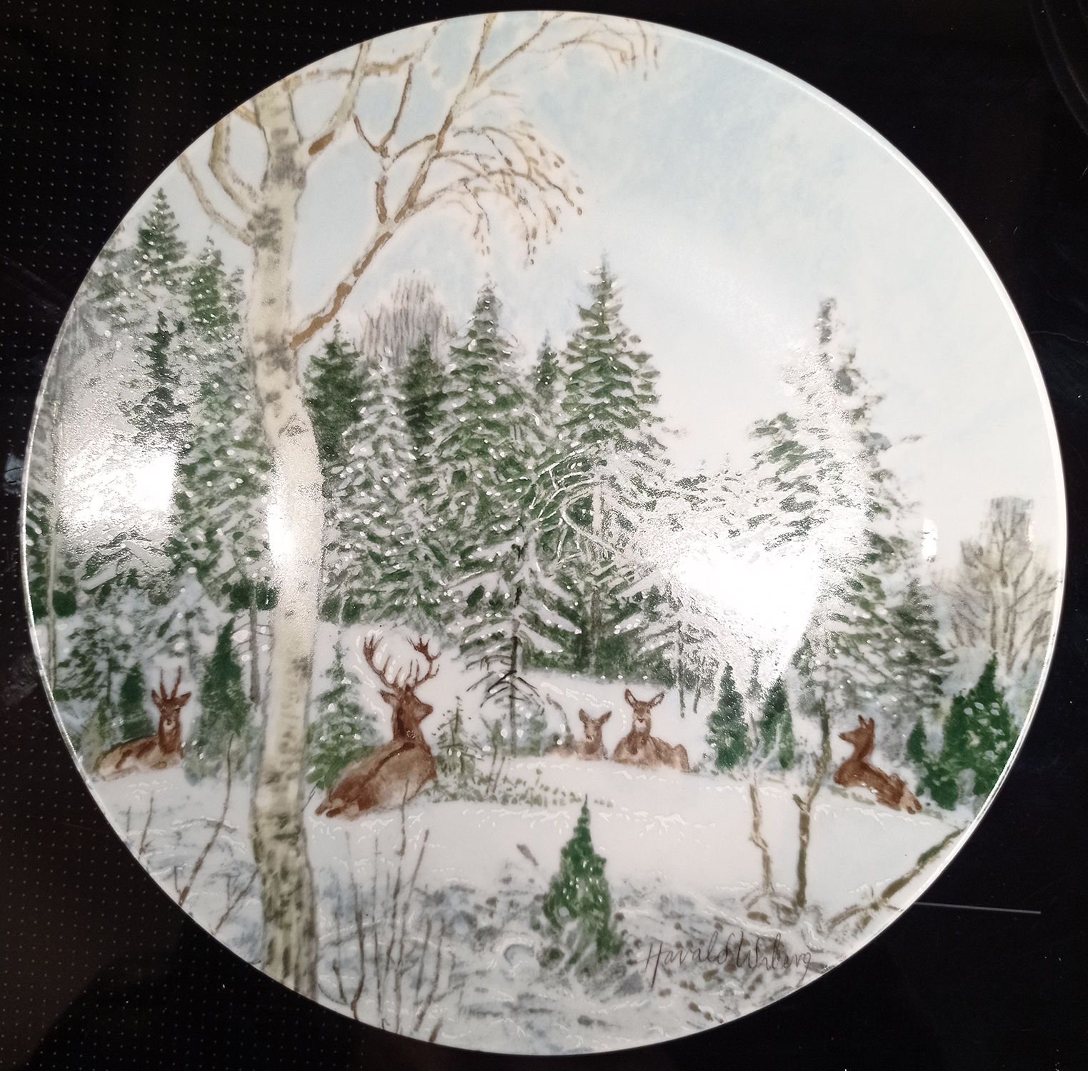 Rörstrand och Guldkroken samlartallrikar Harald Wiberg "Ögonblick i naturen". - 2