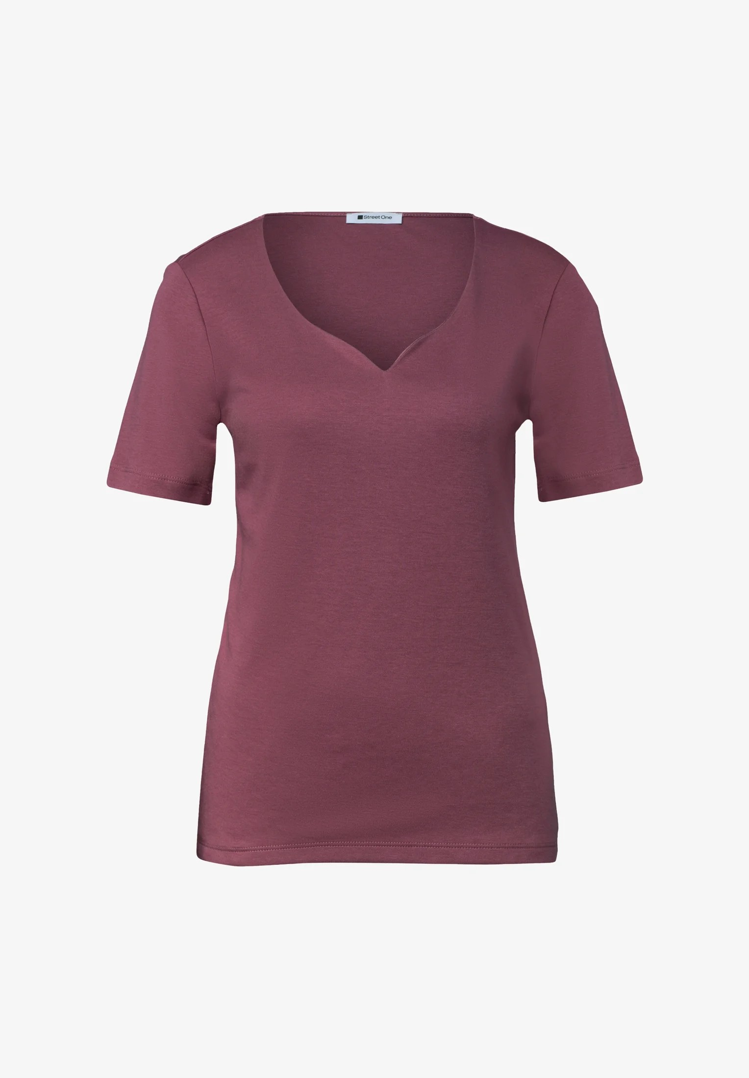 QR Heart Neck Ada 1/2 Sleeve - Dark Clouded Blush - Street One - 3