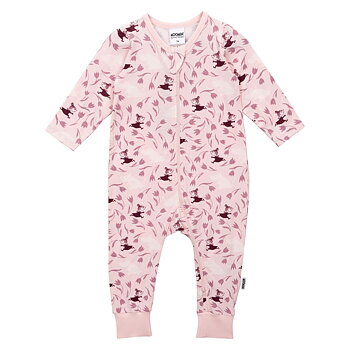 Moomin Baby Pajamas - Floral Print, Pink