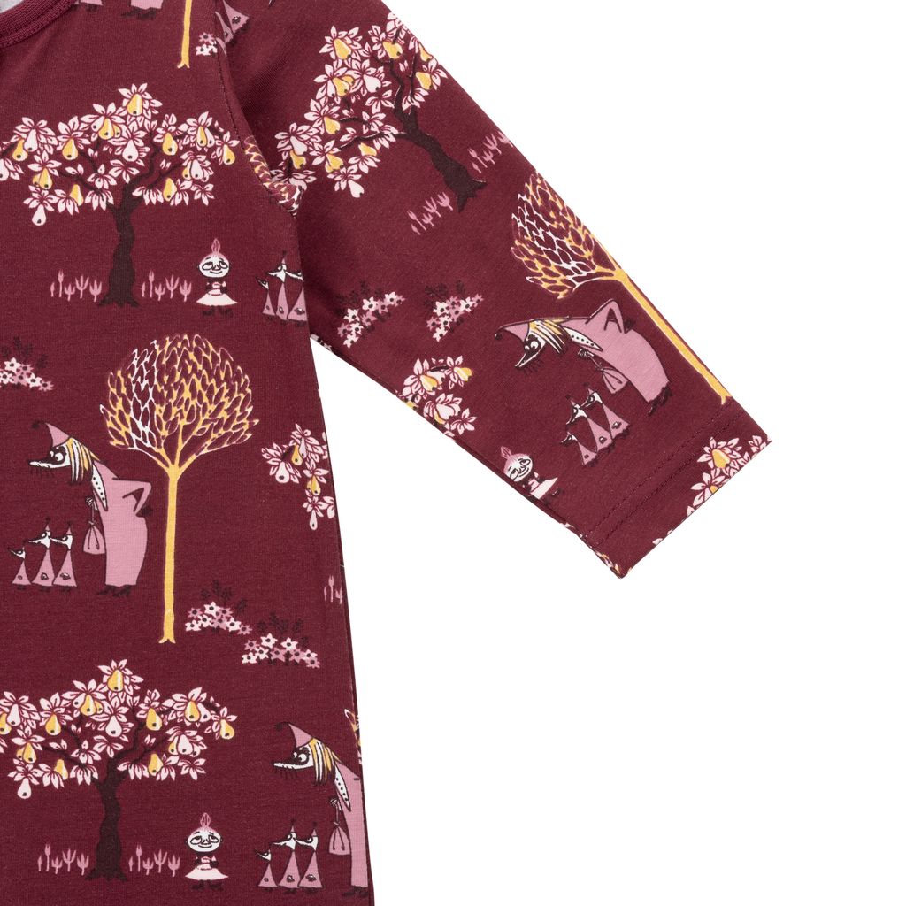 Moomin Baby Pajamas - Filifjonkan Burgundy - 3