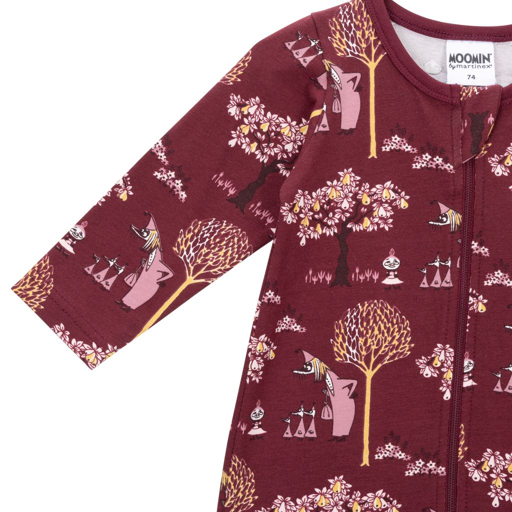 Moomin Baby Pajamas - Filifjonkan Burgundy - 4