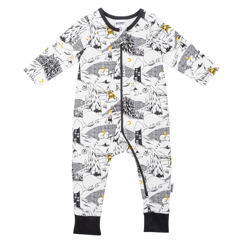 Moomin Baby Pajamas - Polar Bear White