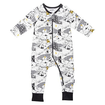 Moomin Baby Pajamas - Polar Bear White