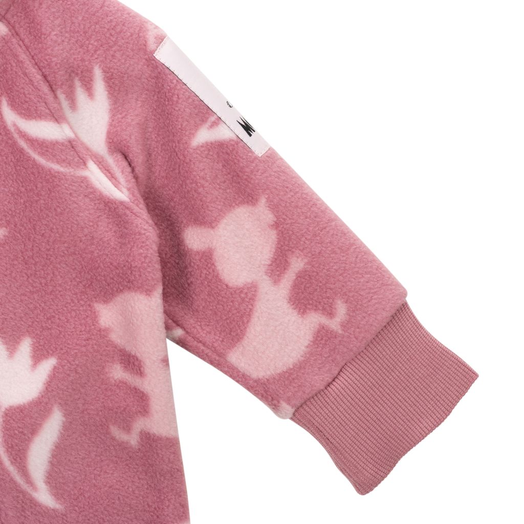 Moomin Baby Fleece Onesie - Flowers Pink - 5