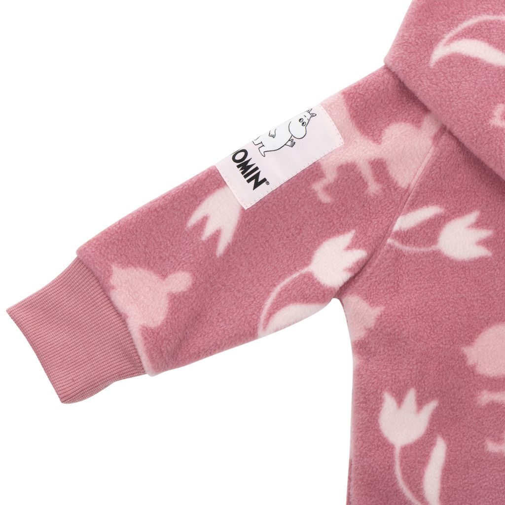 Moomin Baby Fleece Onesie - Flowers Pink - 2