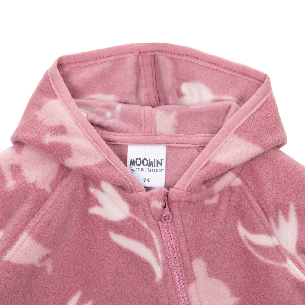 Moomin Baby Fleece Onesie - Flowers Pink - 3