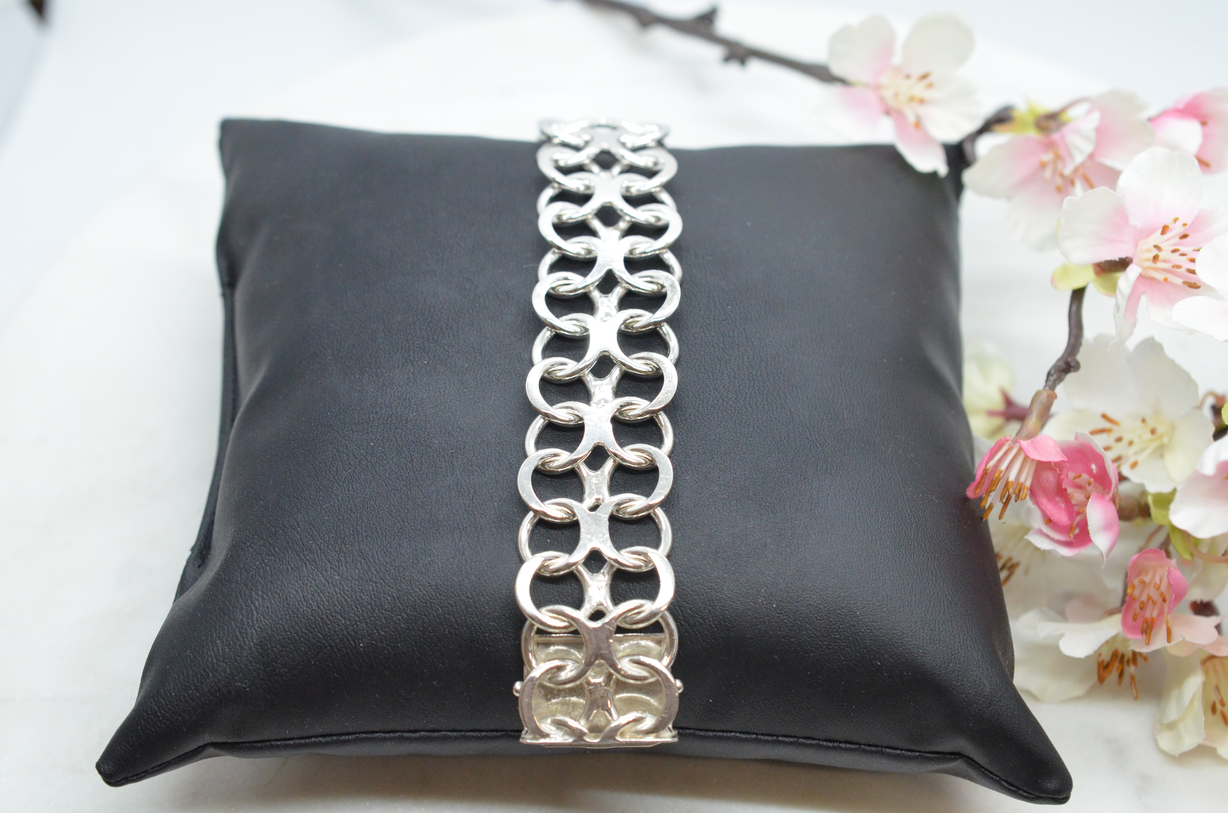 Vintage silverarmband, 1970