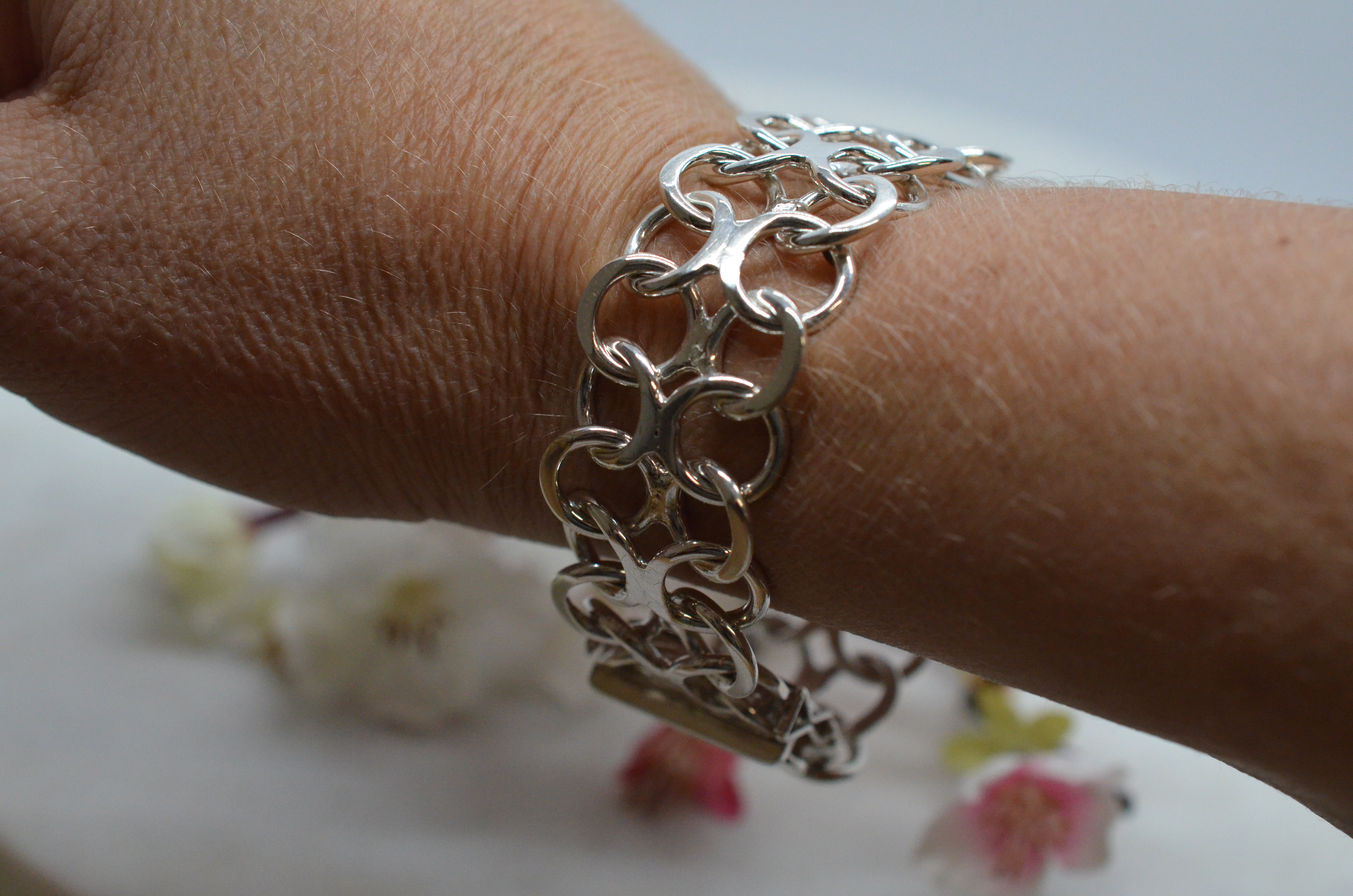 Vintage silverarmband, 1970 - 5