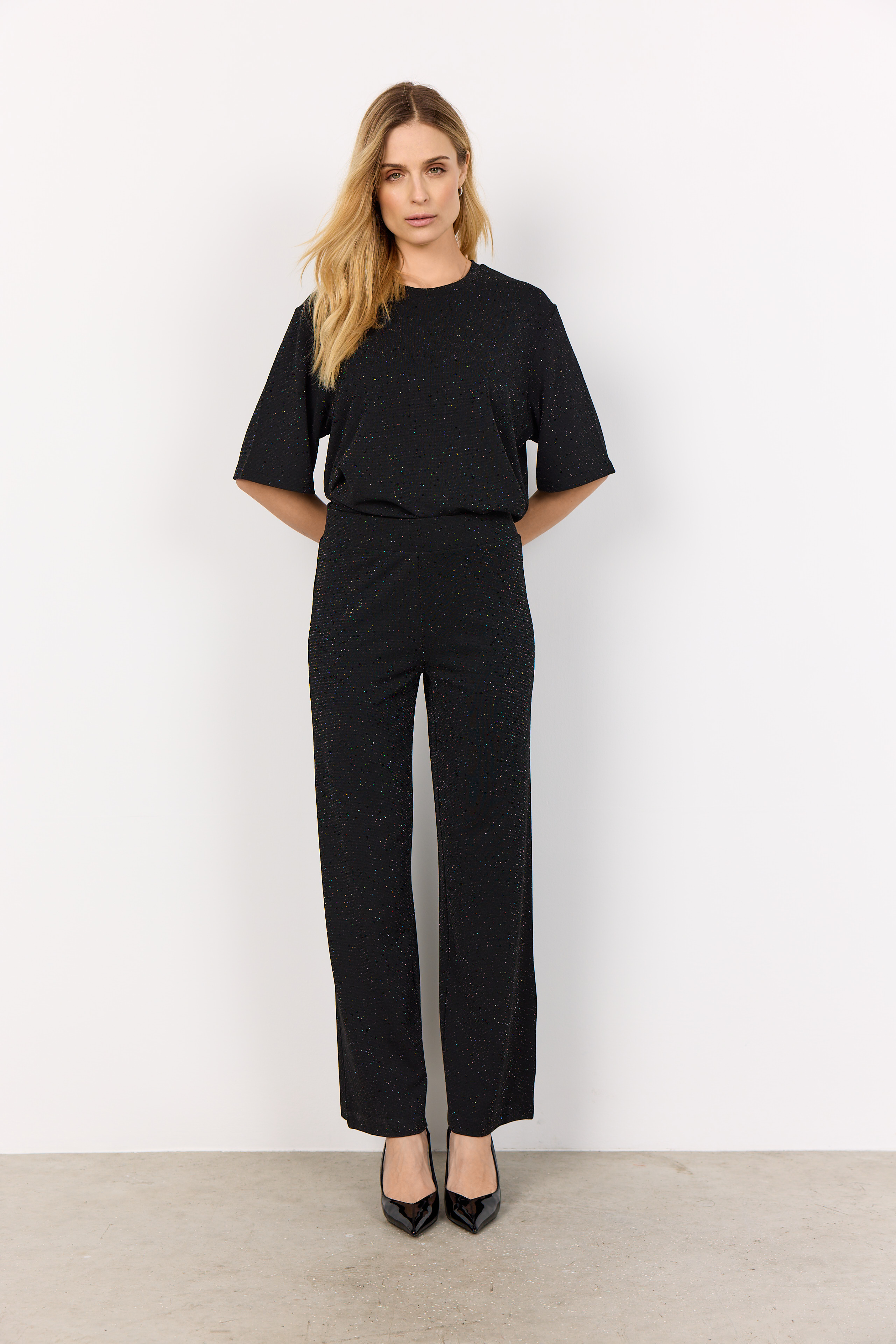 SC-ANDINE 3 Pants Svart Byxa med Midjeband