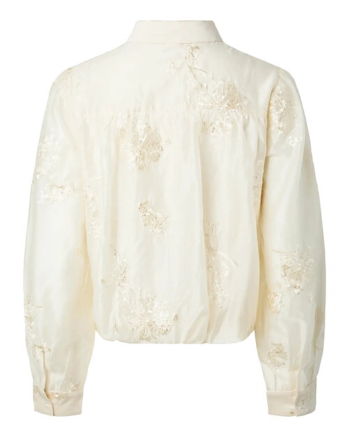 Blus Mila show brodyr guldbeige - 6
