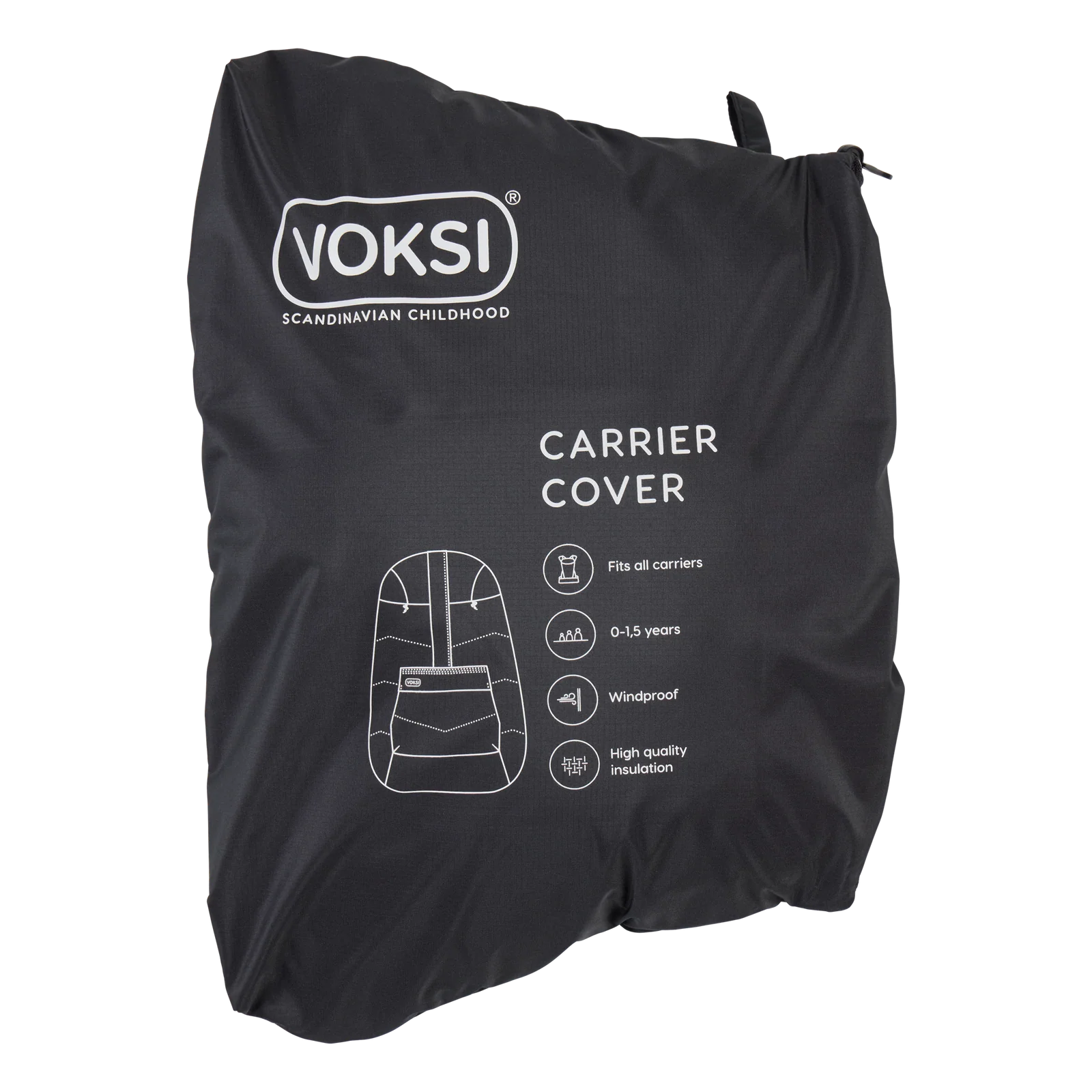 Voksi Carrier Cover - Passar alla bärselar- Svart - 5