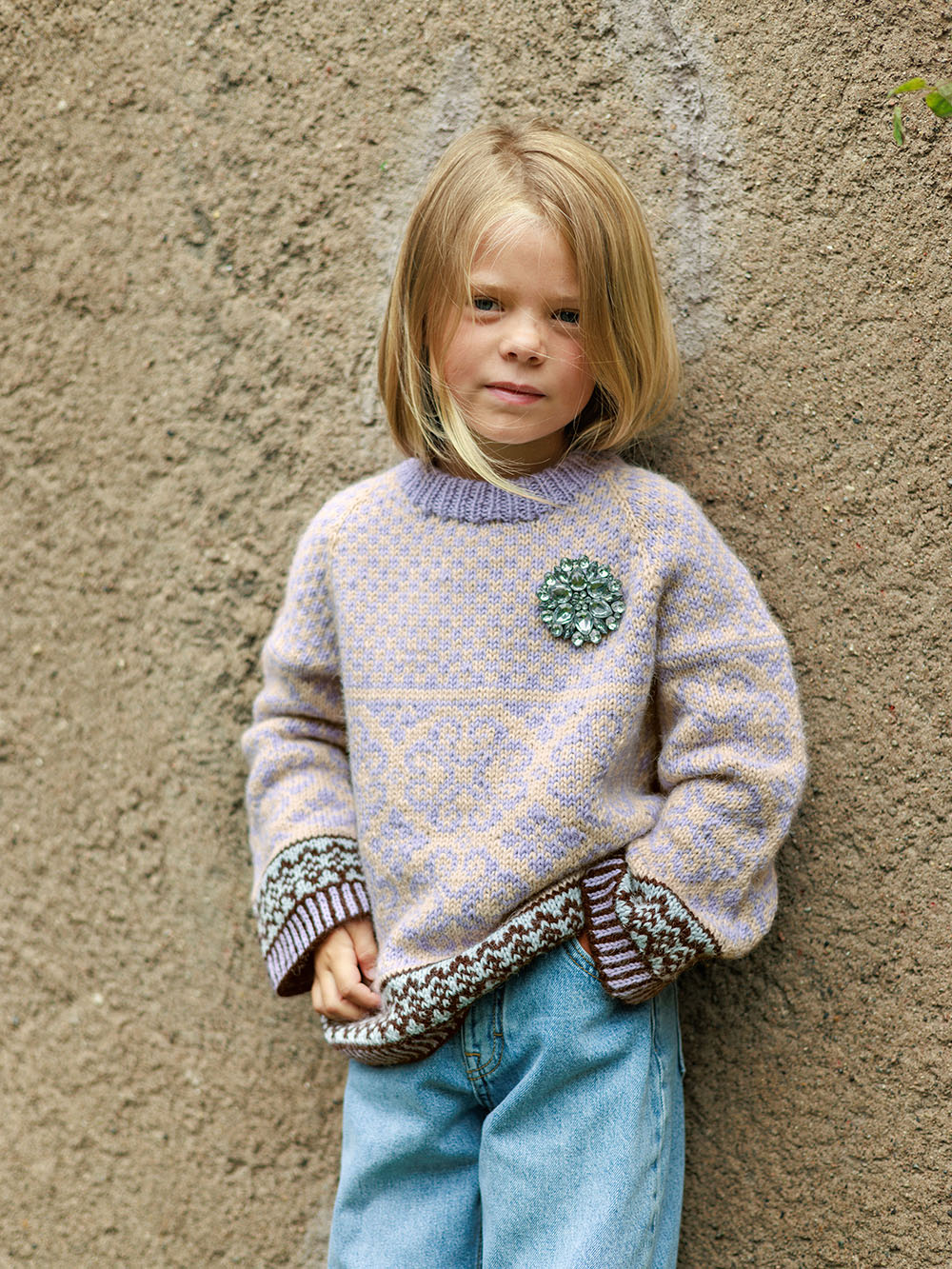 Sandnes Rose Junior 2608_02 (2-14 år) (20 m flerfärgstick st 4) - 5