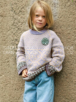 Sandnes Rose Junior 2608_02 (2-14 år) (20 m flerfärgstick st 4)