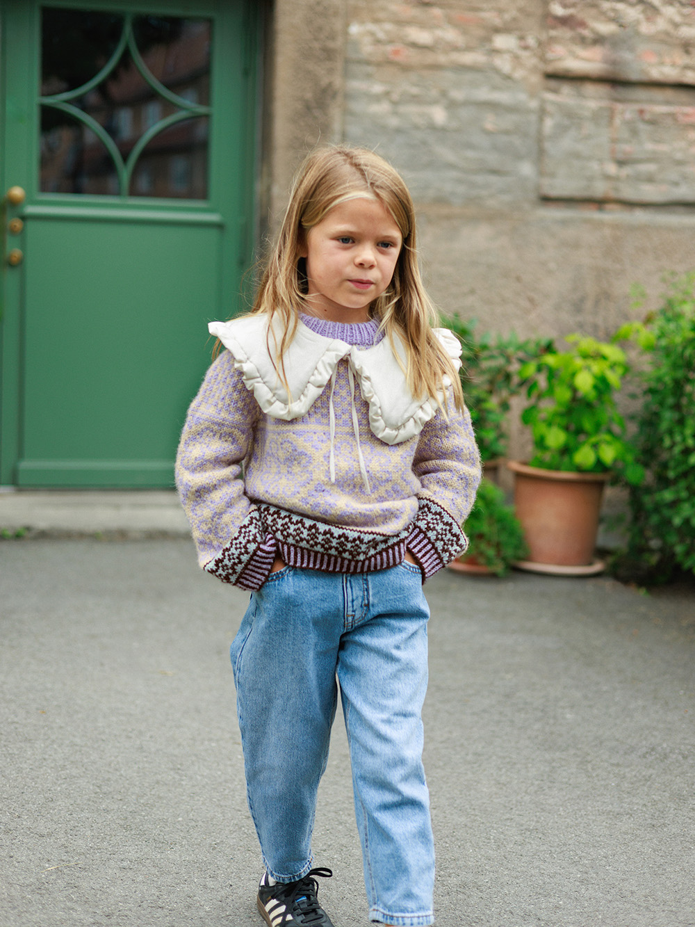 Sandnes Rose Junior 2608_02 (2-14 år) (20 m flerfärgstick st 4) - 3