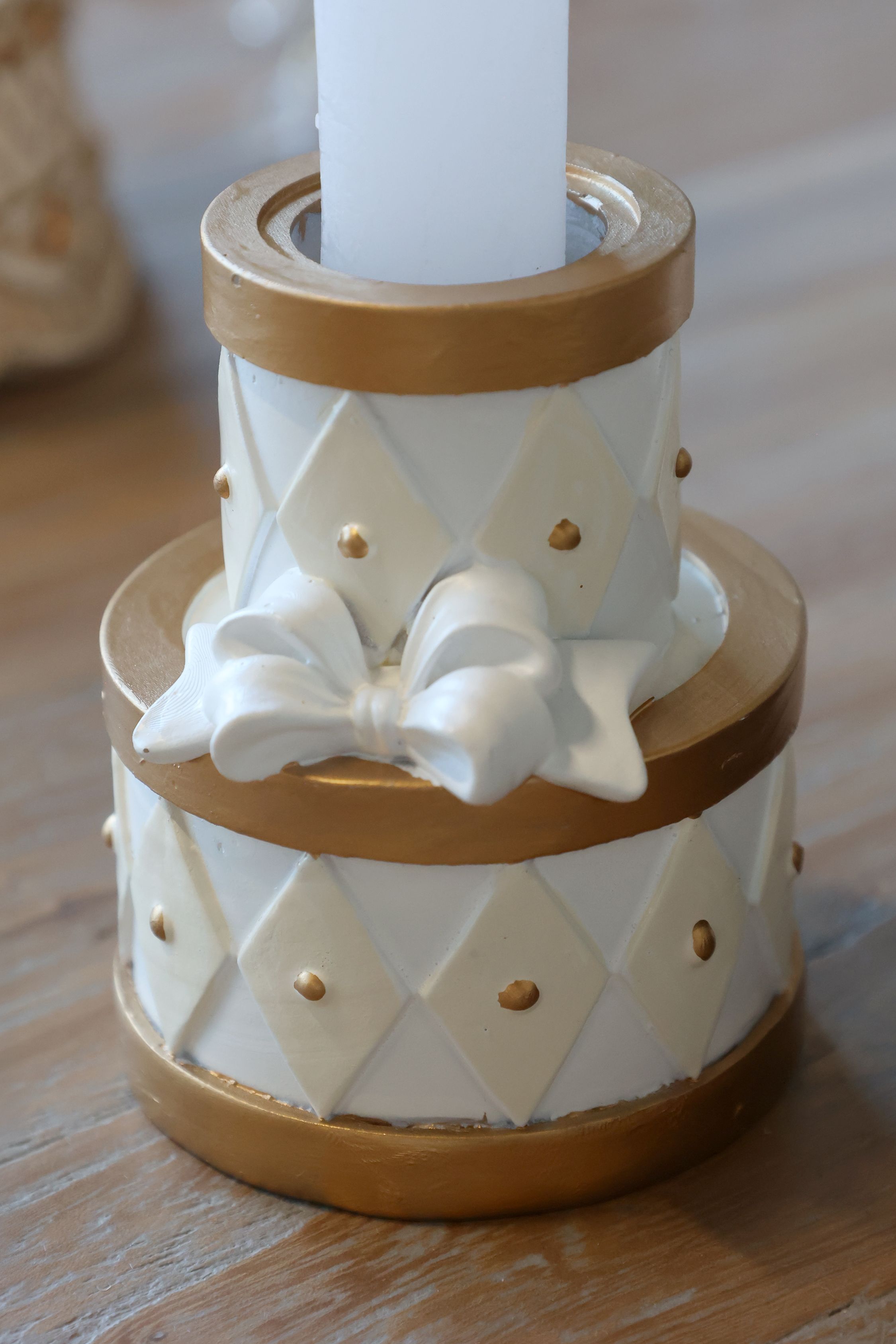 Noël Ljusstake Med Rosett - 5