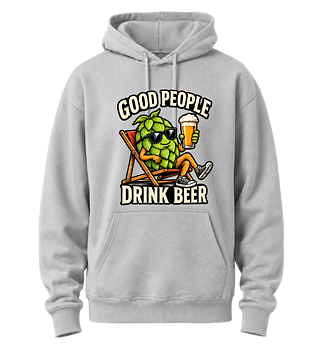 Hoodie – Gode mennesker drikker øl.
