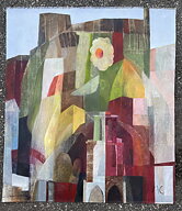 ”The Flower”. AKRYLTAVLA MÅLAD AV MARIA C BERNHARDSSON / MC