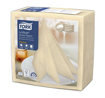 Tork Linstyle® Middagsservett Creme 1/4-vikt Industriellt komposterbar