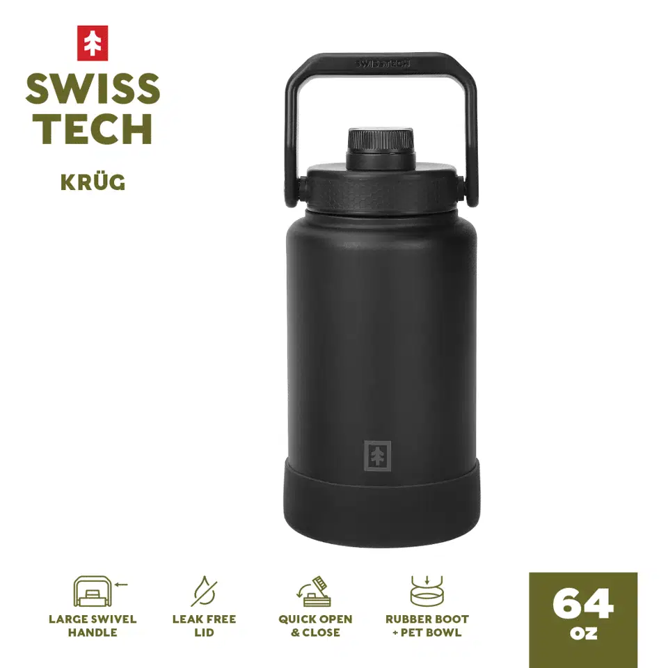 SWISSTECH KRÜG thermosfles met ingebouwde hondenbak 1892 ml ST075133 - 8
