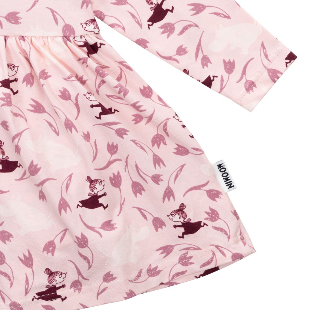 Moomin Baby Romper - Floral Print, Pink - 3
