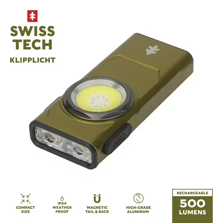 SWISSTECH  KLIPPLICHT uppladdningsbar clipslampa - 500 lumen ST088027 - 4