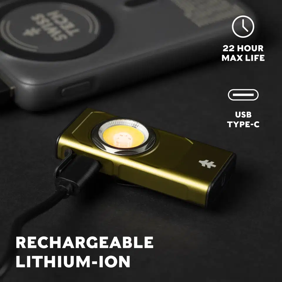 SWISSTECH  KLIPPLICHT uppladdningsbar clipslampa - 500 lumen ST088027 - 10