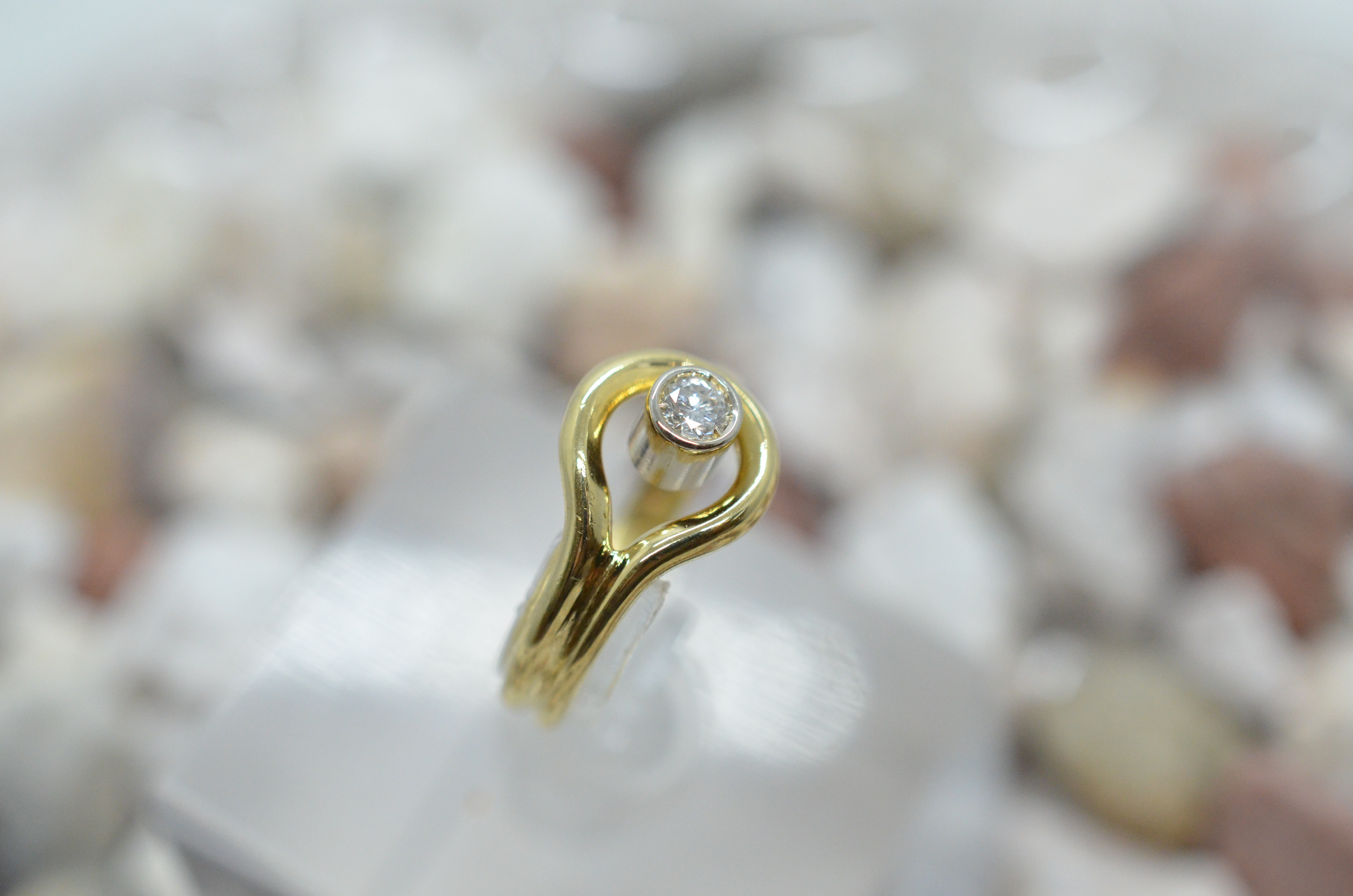 Second hand 18k diamantring 0,10 ct - 2