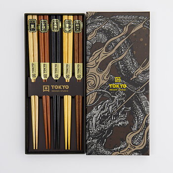 Tokyo Design Ätpinnar Dragon Gold Silver