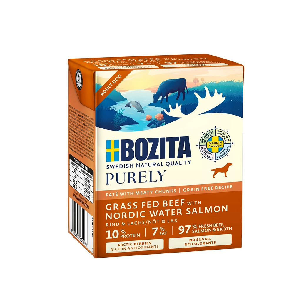 Bozita Purely Pâté Swedish Wet Dog Food, Salmon and Beef Flavor