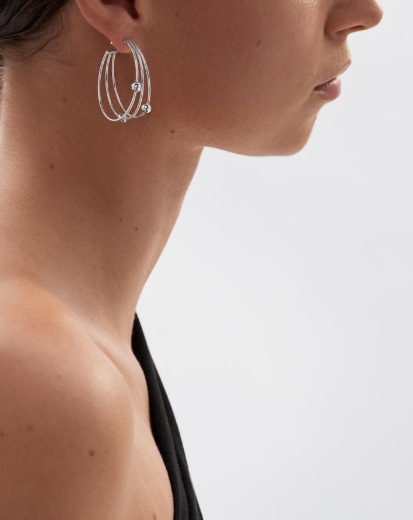 Kehät Large Silver Earrings - 2