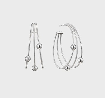 Kehät earrings large silver