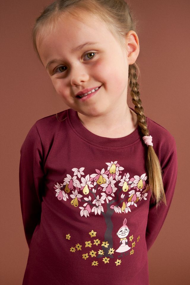 Moomin Kids' Sweatshirt - Gold Bow  Burgundy - 2