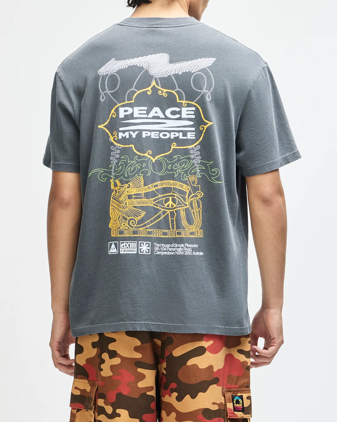 Deus t-shirt Easy Peacey antracite grey - 2
