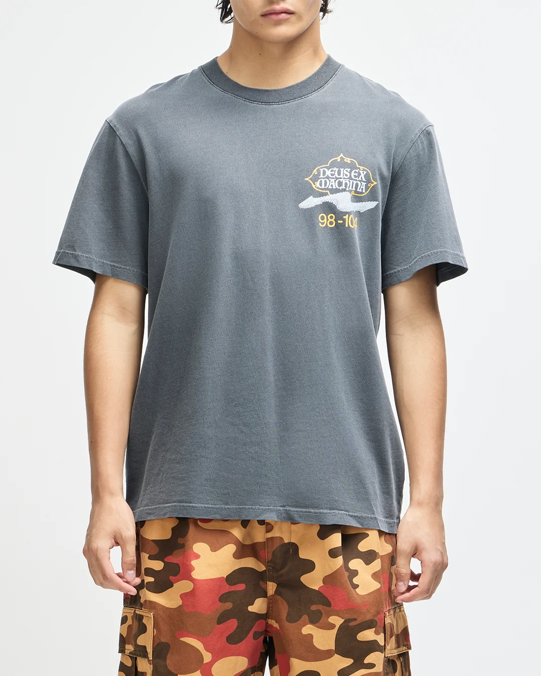 Deus t-shirt Easy Peacey antracite grey