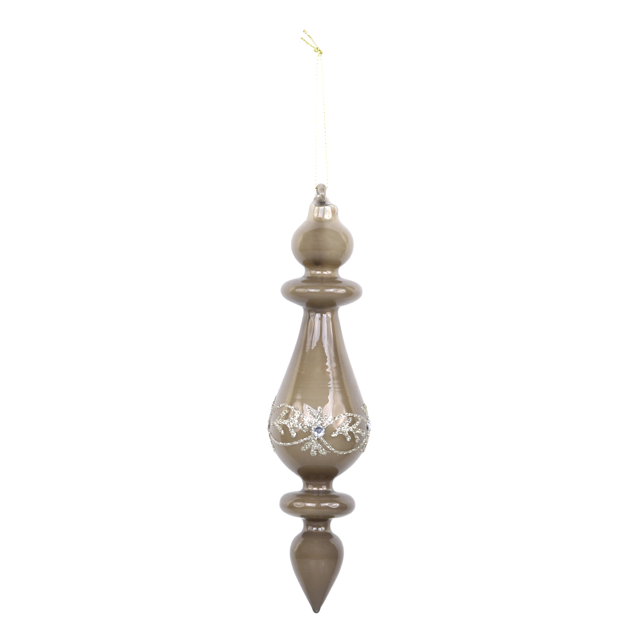 Ornament I Glas m Glitter - Latte - 2