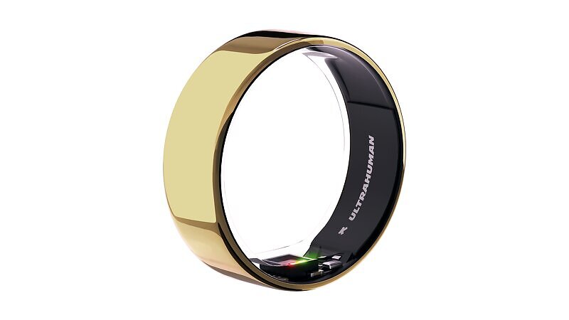 Ultrahuman Ring Air Smart Ring Storlek 08 - 2 År Garanti Helt Ny Oanvänd - Guld - Original