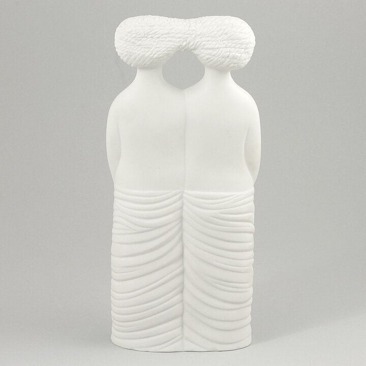 Stig Lindberg (Parian 1977) Matte White Tvillingarna Sculpture 24 cm (4) 