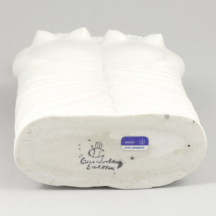 Stig Lindberg (Parian 1977) Matte White Tvillingarna Sculpture 24 cm (4) 