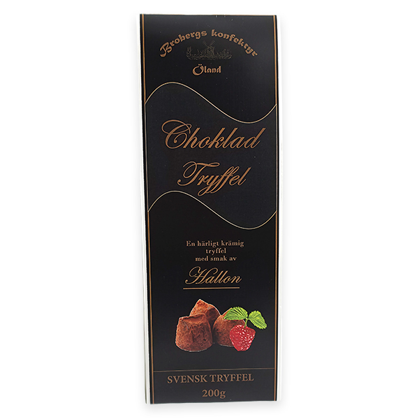 Chokladtryfflar Hallon, Brobergs Konfektyr, 200 g - 2